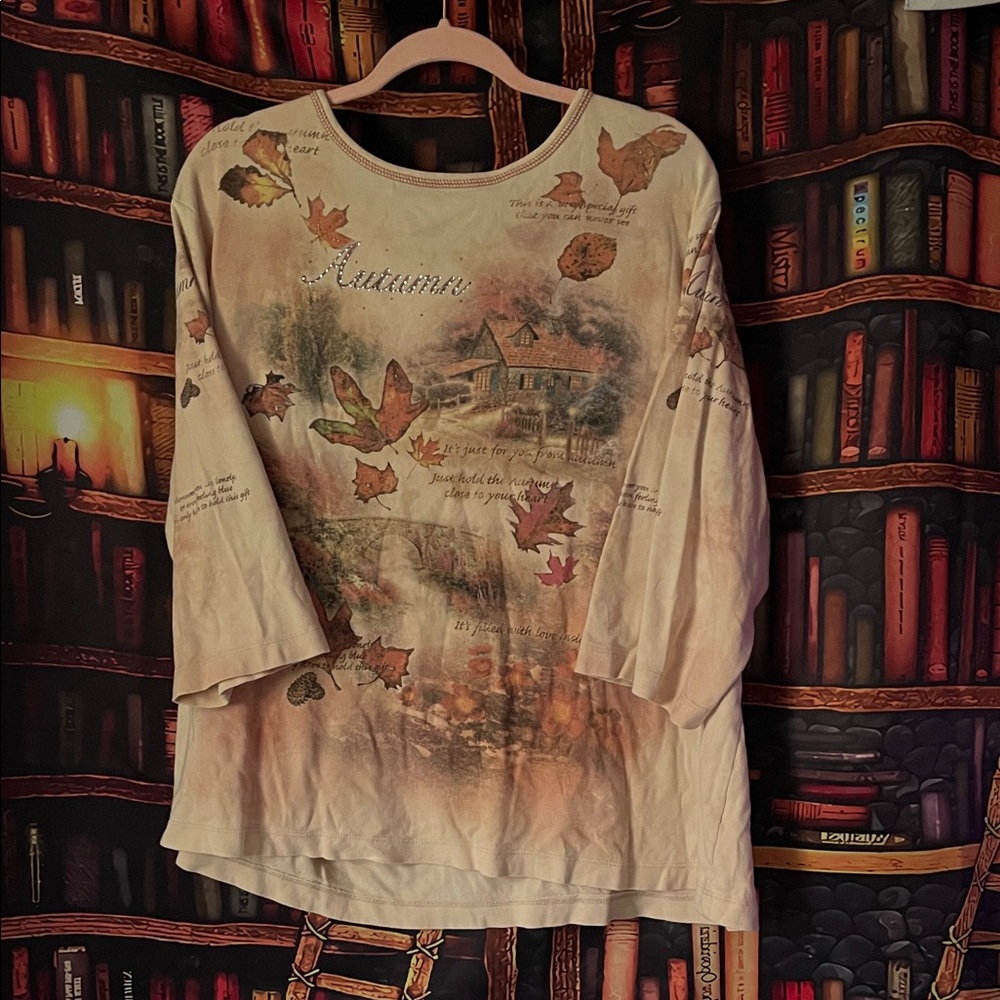 CJ Banks Rustic Autumn Long Sleeve Tee